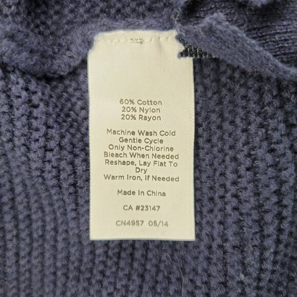 Talbots Womens Blue Long Sleeve Knit Sweater Tunic with Zipper Size S - Picture 5 of 6